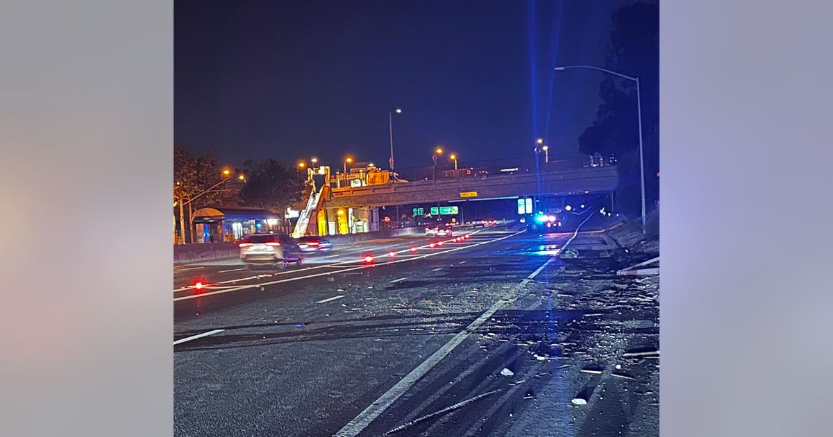 Car crashes, catches fire in San Jose, connector ramp closed