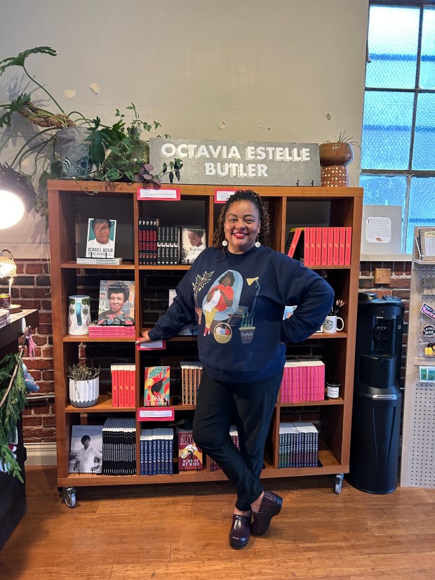 Nikki High inside her Octavia's Bookshelf in Pasadena on Feb. 18, 2024. (Erik Pedersen - SCNG)