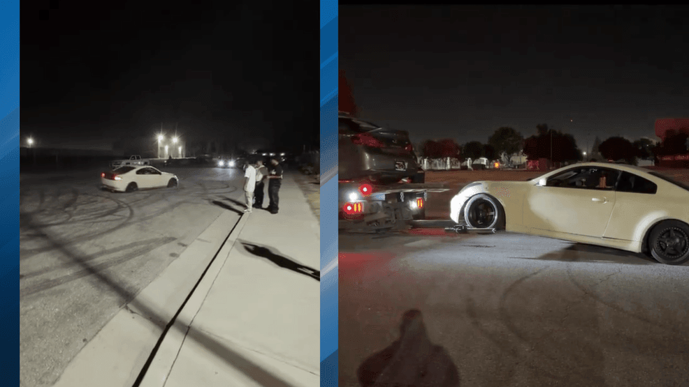 The Bakersfield Police Department cracked down on illegal street racing and takeover activities in the city over the weekend, resulting in an arrest, 28 citations, and five vehicles impounded. CREDIT: BPD