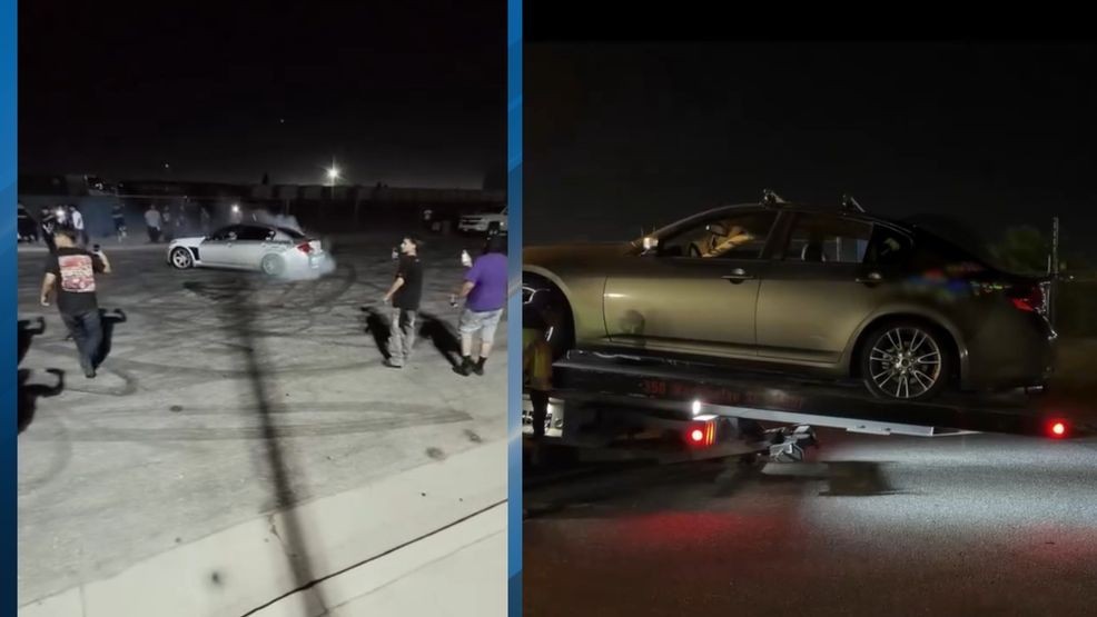 The Bakersfield Police Department cracked down on illegal street racing and takeover activities in the city over the weekend, resulting in an arrest, 28 citations, and five vehicles impounded. CREDIT: BPD