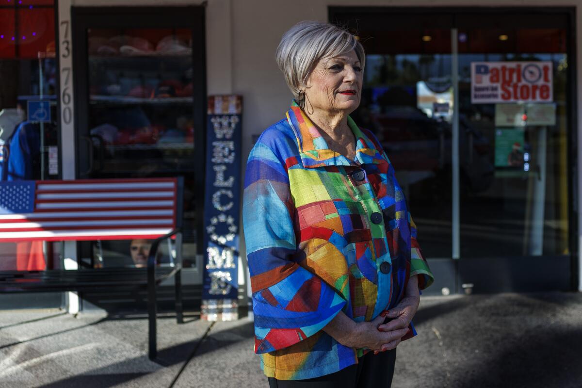 Joy Miedecke of Indio is president of the East Valley Republican Women Patriots.