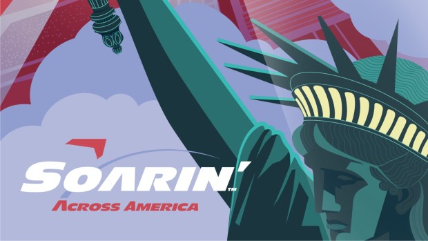 Detailed image of the "Soarin' Across America" attraction poster for the updated ride coming to Disney California Adventure and Epcot. (Courtesy of Disney)