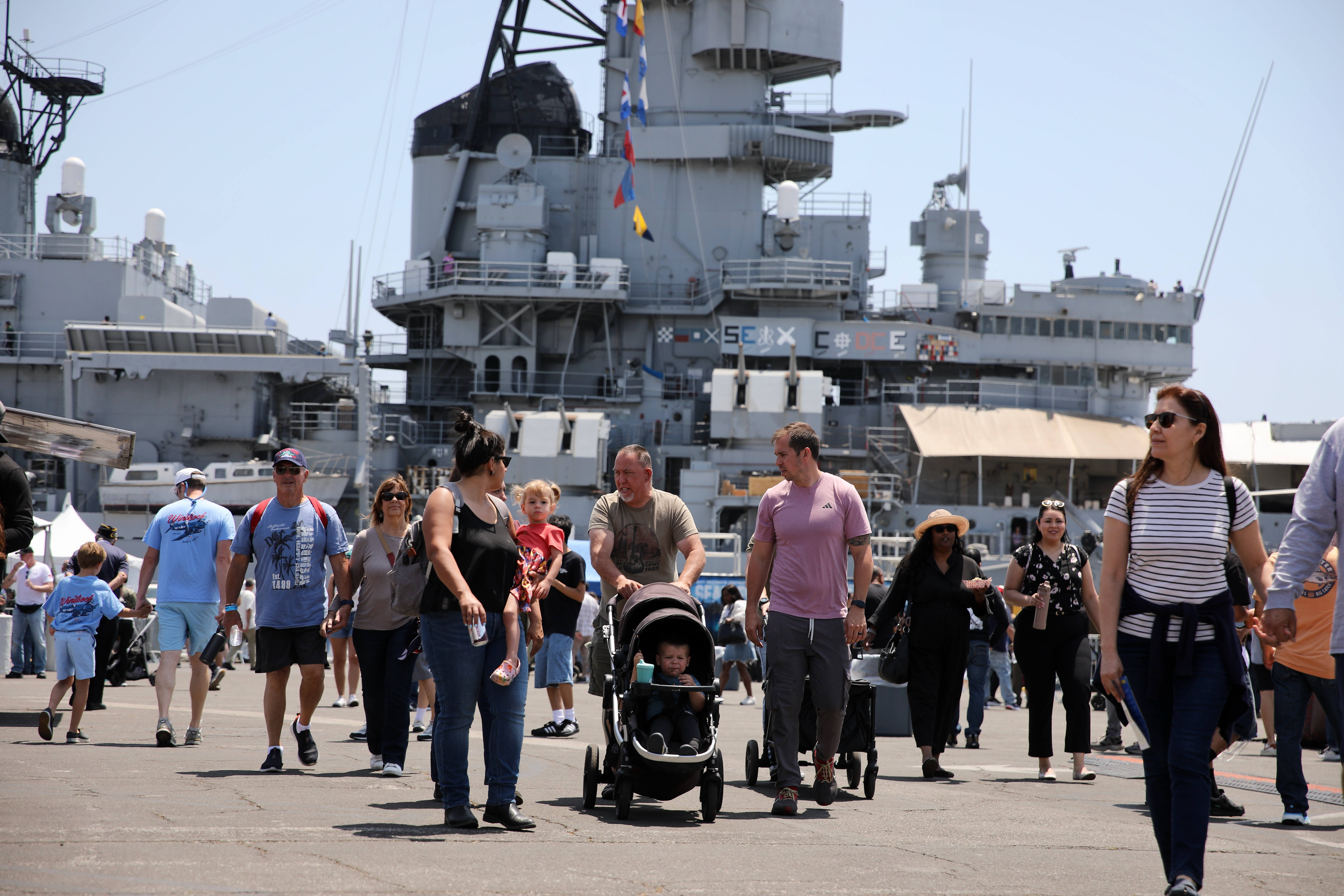 Throngs of visitors attend L.A. Fleet Week on Monday, May...