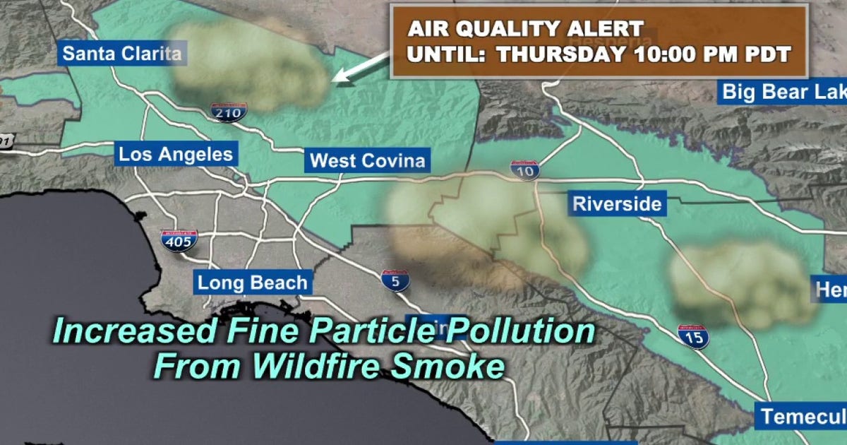 Officials warn of poor air quality in Southern California amid wildfire smoke