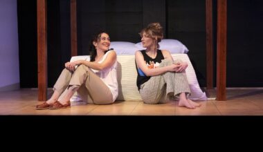 Sarita Ocón, left, and Stephanie Altholz in Capital Stage Company’s “Espejos: Clean.”