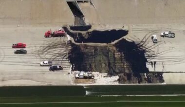 Ruptured underground pipeline dumps about 2,400 gallons of crude oil into LA River