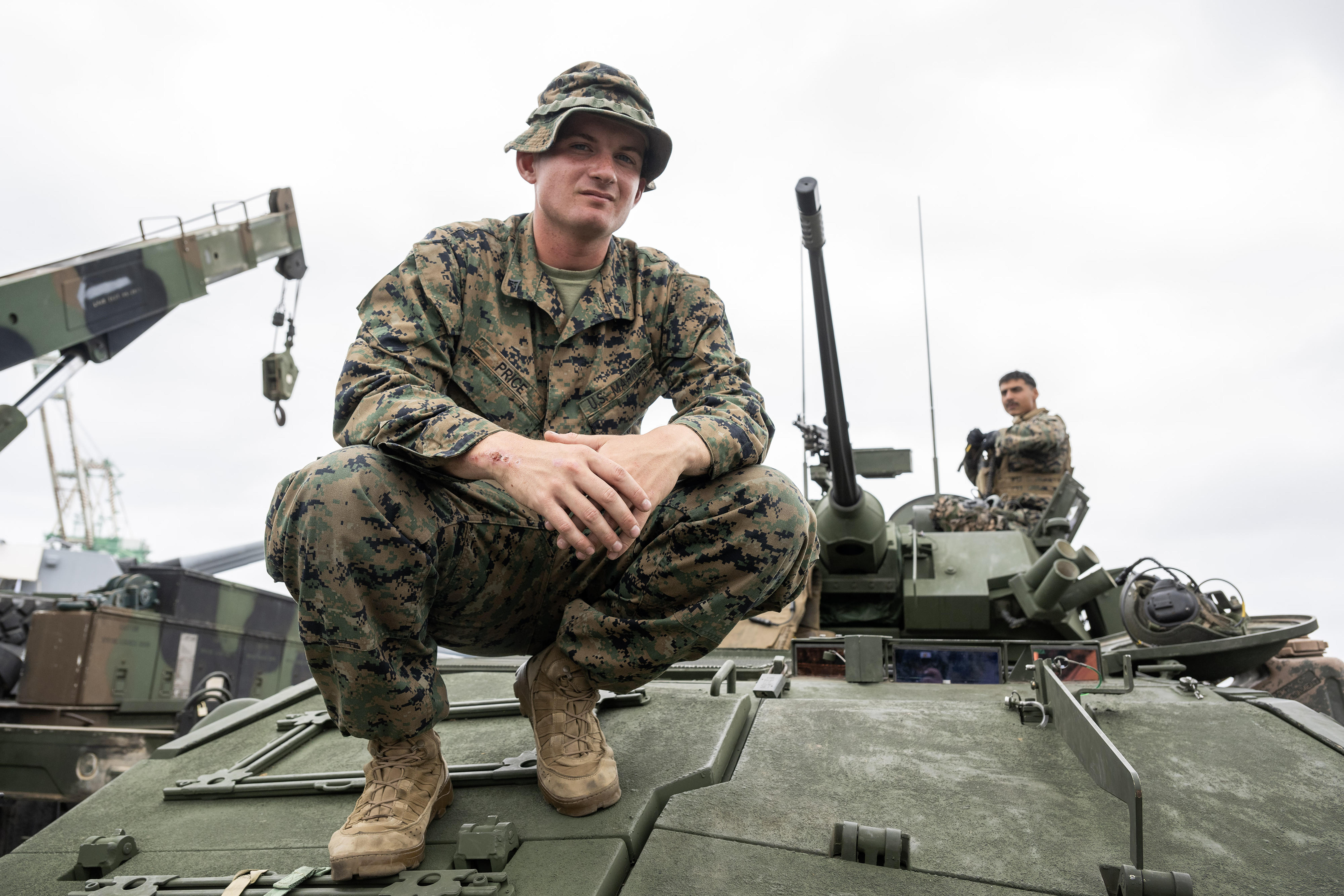 From left, Lance Corporal Kyle Price and Lance Corporal Joseph...