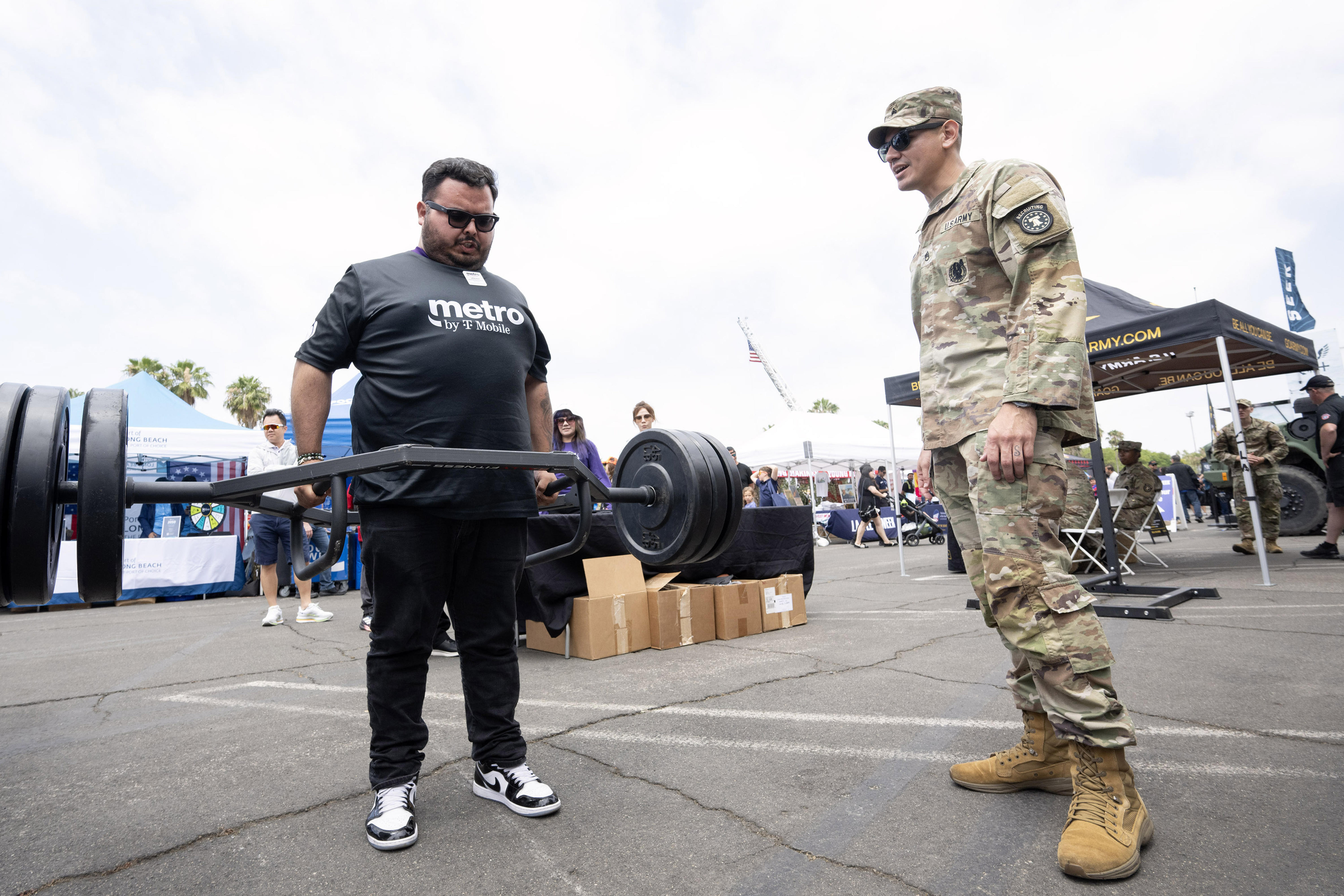 Steven Diaz deadlifts 270 lbs during day one of the...