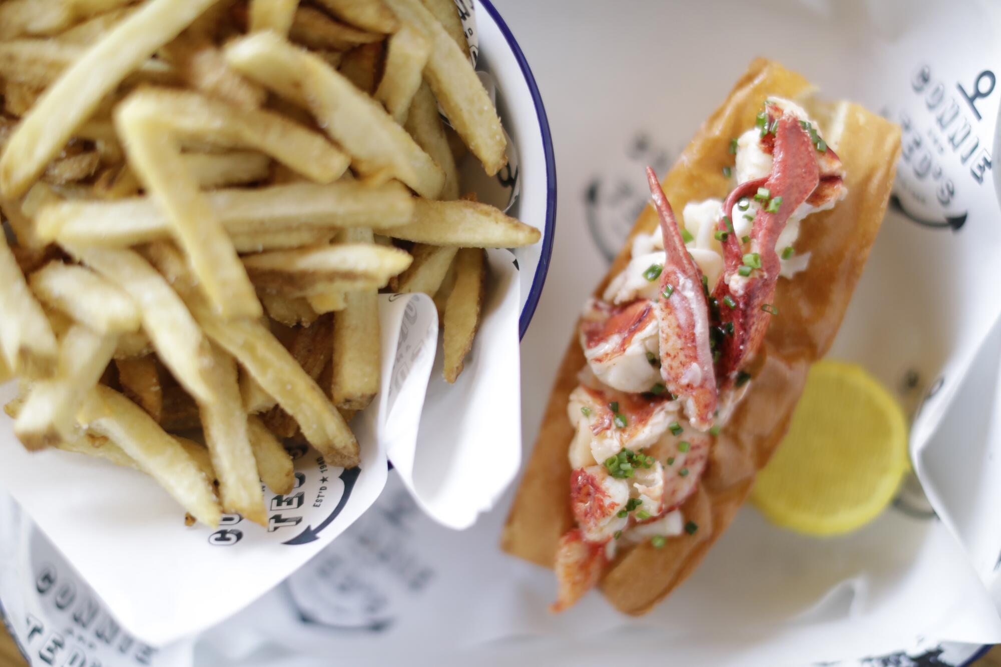 The lobster roll, available two ways, is a signature dish at Connie & Ted's.