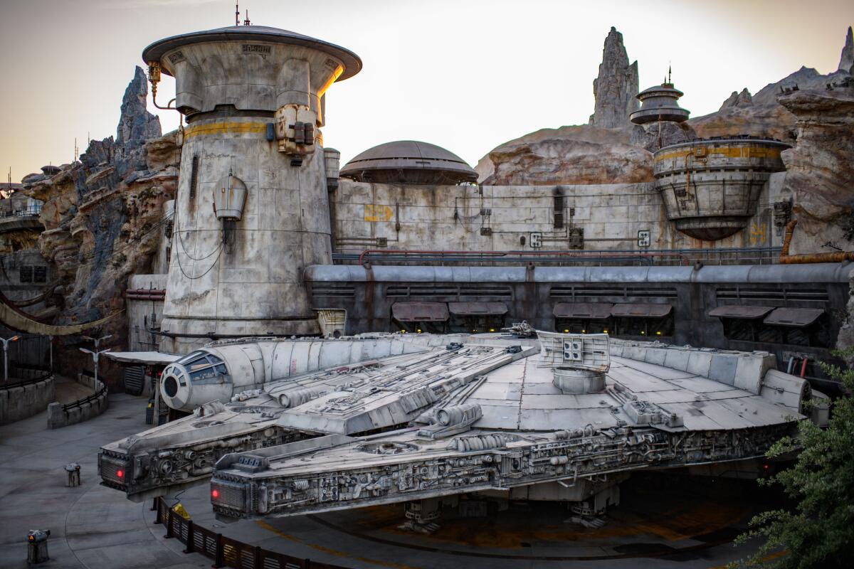 "Millennium Falcon: Smugglers Run" at Star Wars: Galaxy's Edge at Disneyland park in Anaheim.
