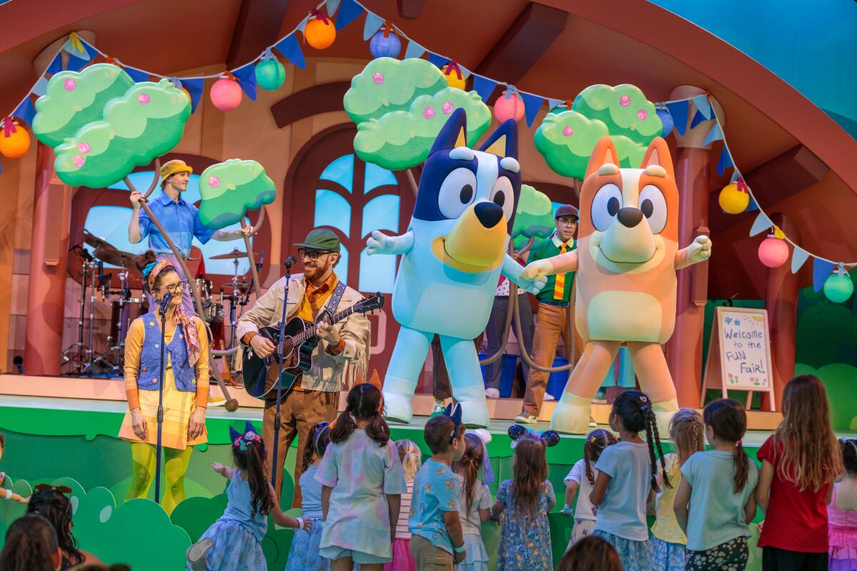 “Bluey’s Best Day Ever!” celebrates animated series “Bluey” in the Fantasyland Theatre in Disneyland park in Anaheim.