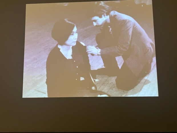A short film of "Cut Piece" from the "Yoko Ono: Music of the Mind" exhibit at the Broad museum in Los Angeles, May 2026. (Photo by Marla Jo Fisher, Orange County Register/SCNG)