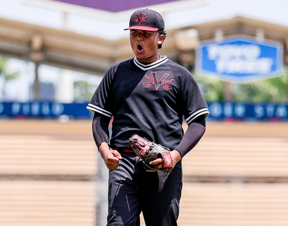 Verdugo Hills pitcher Anthony Velasquez threw a complete game in 3-1 win over Taft at Dodger Stadium.