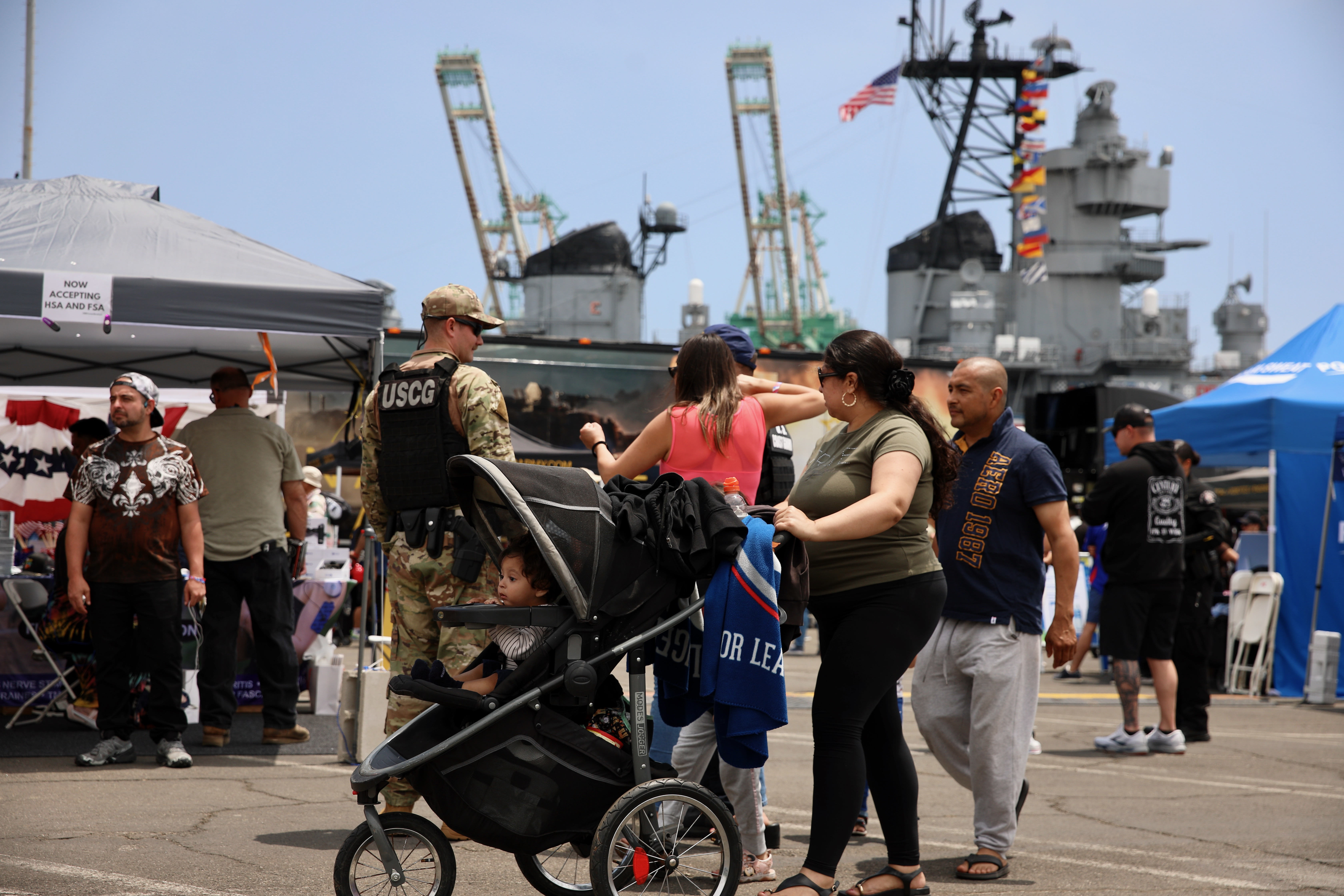 Large crowds attend the 10th annual L.A. Fleet Week in...