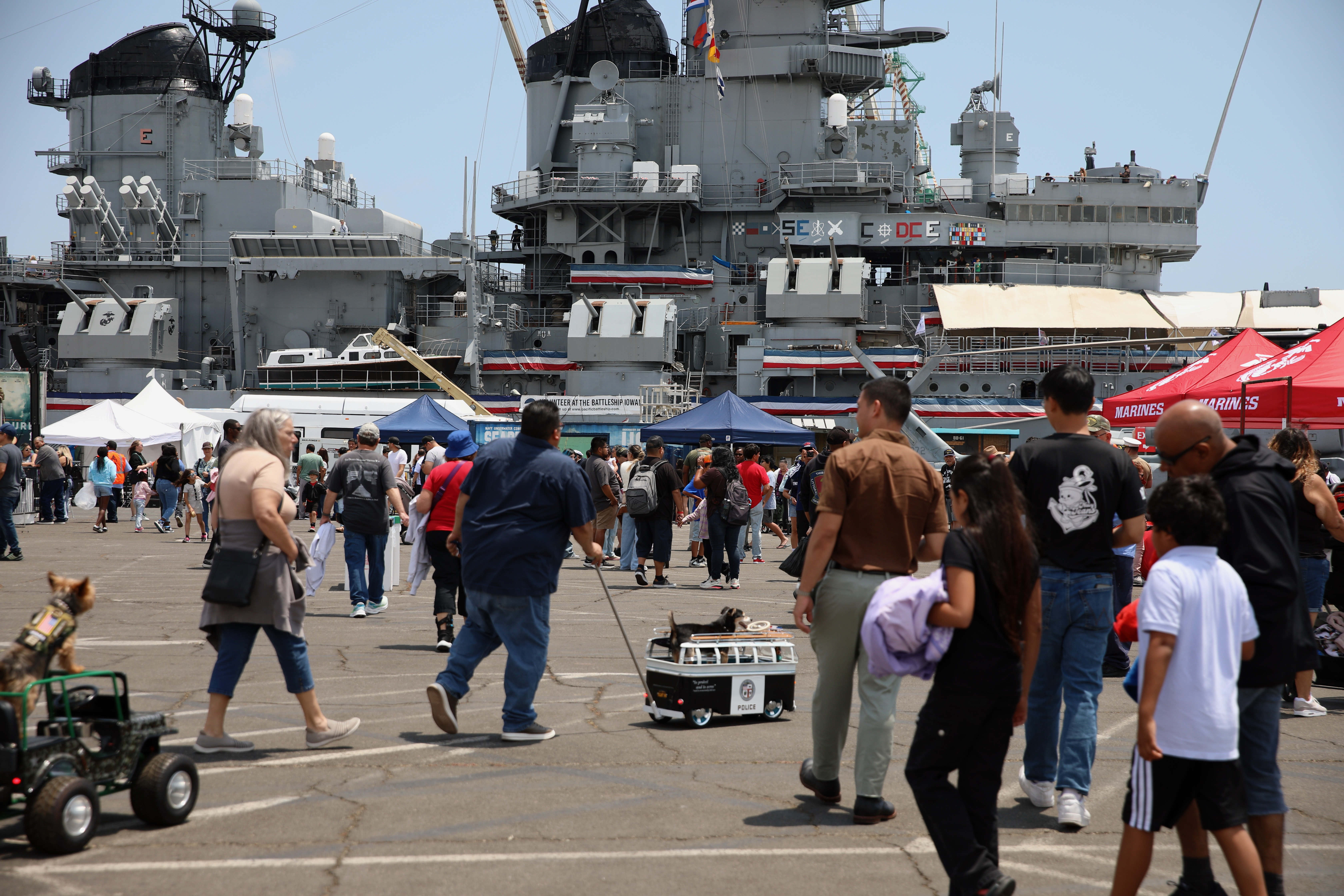 Large crowds attend the 10th annual L.A. Fleet Week in...
