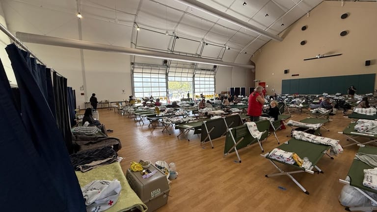 This image provided by American Red Cross Southern California Region,...
