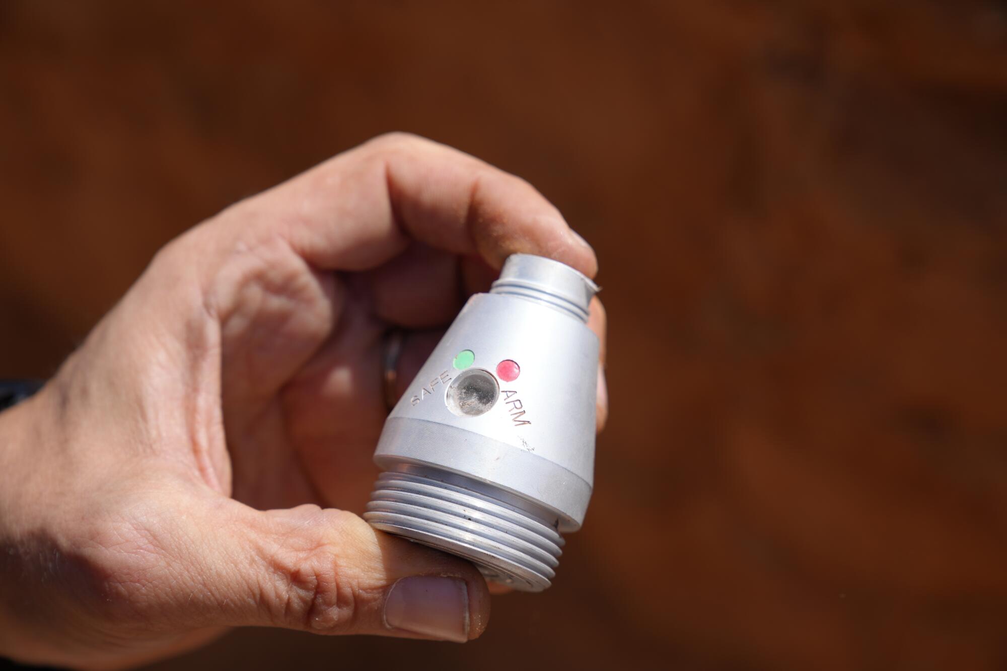 A component for a weapon seen in detail