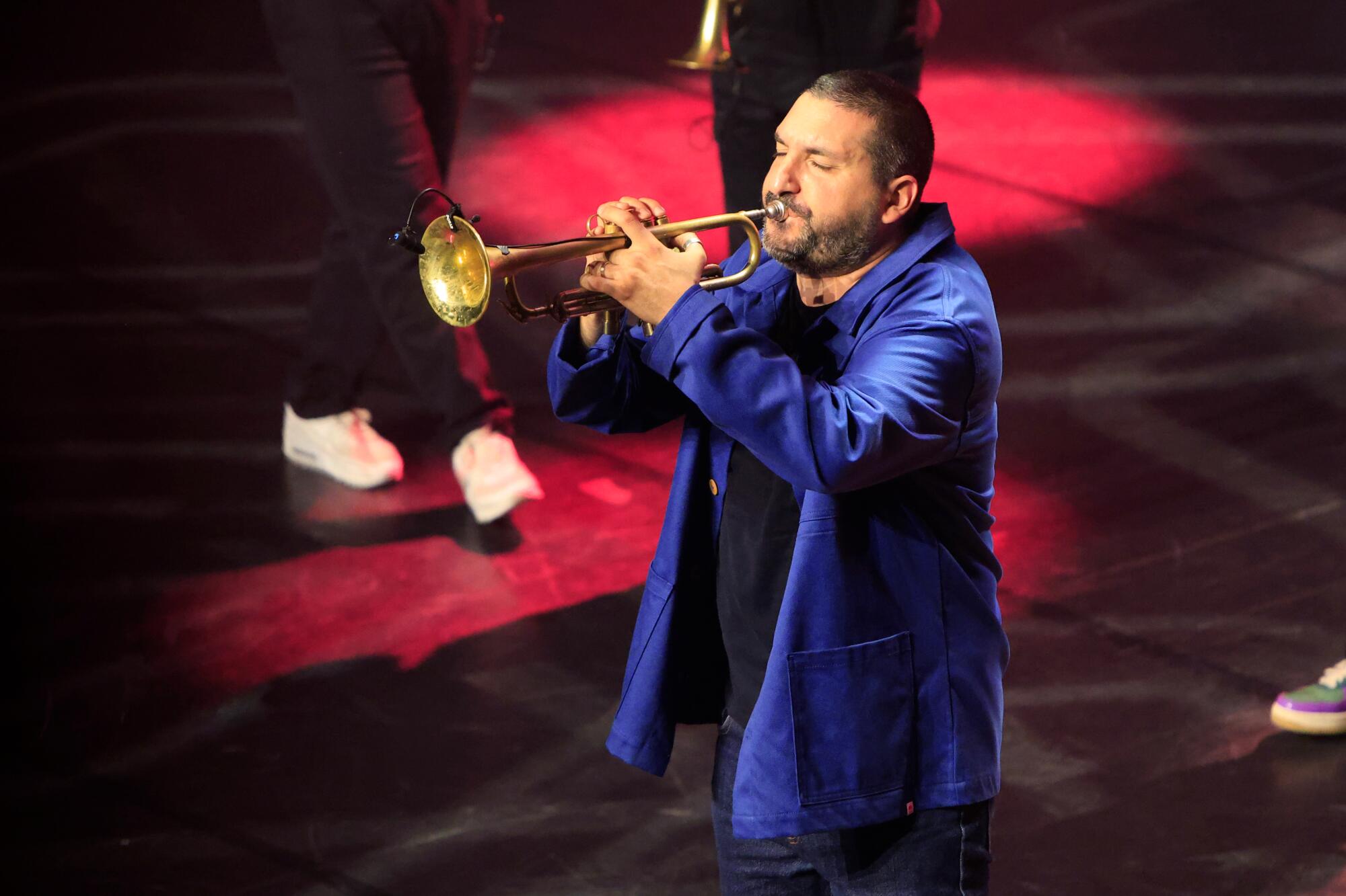 Ibrahim Maalouf performs at the Paris 2024 Cultural Olympiad at L'Olympia on July 24, 2024, in Paris France.