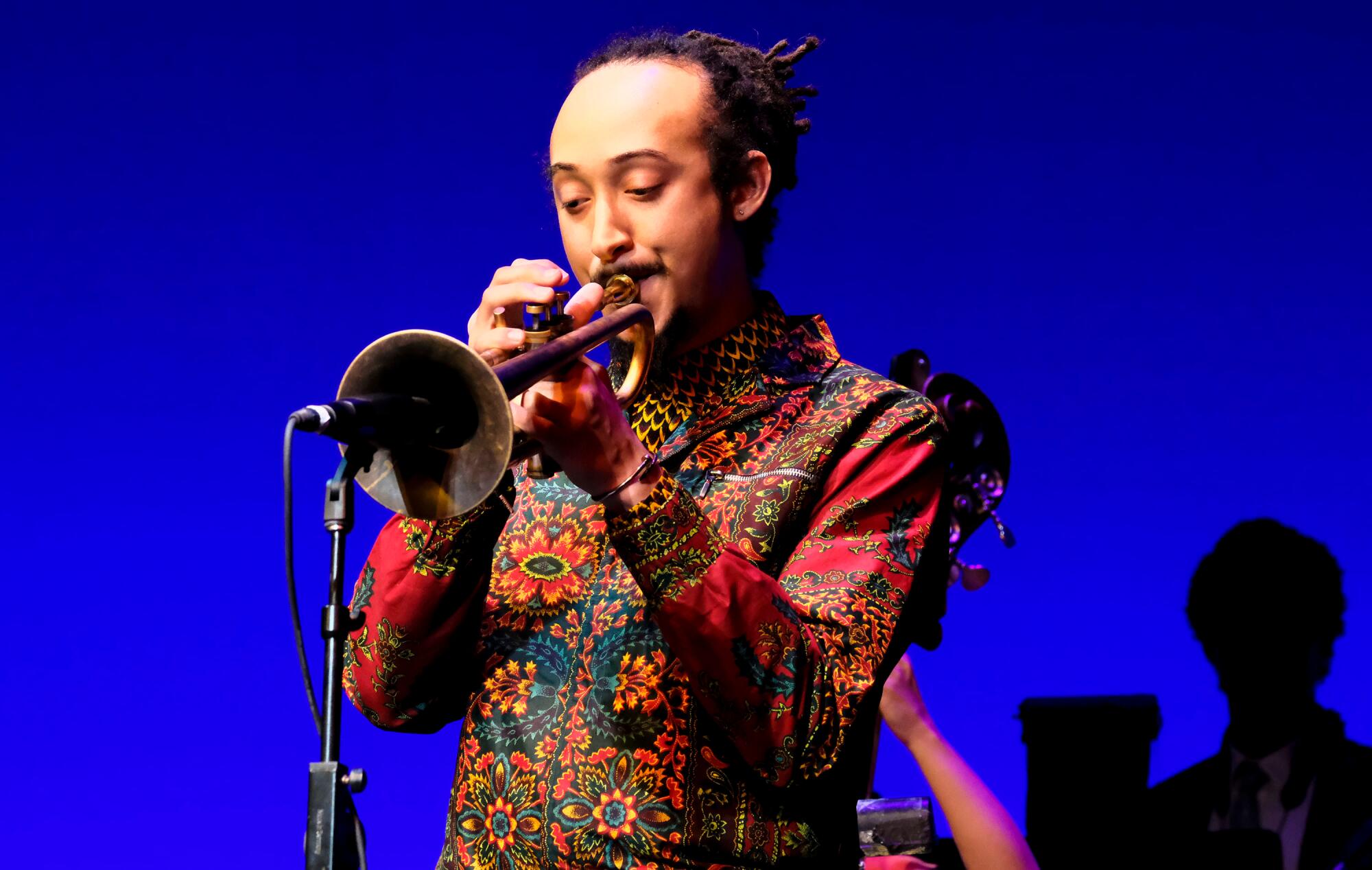 Theo Croker plays trumpet the Kennedy Center in 2018.