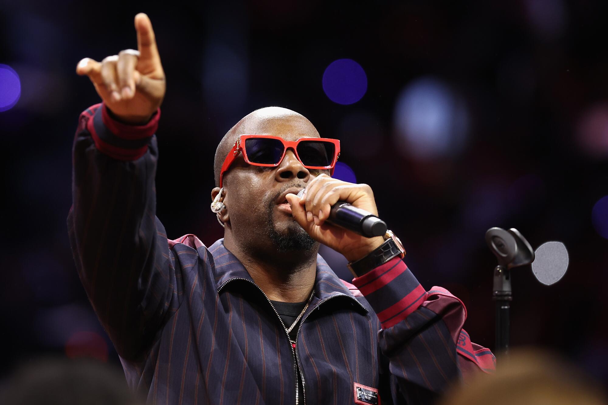 Musician Wyclef Jean performs in 2023.