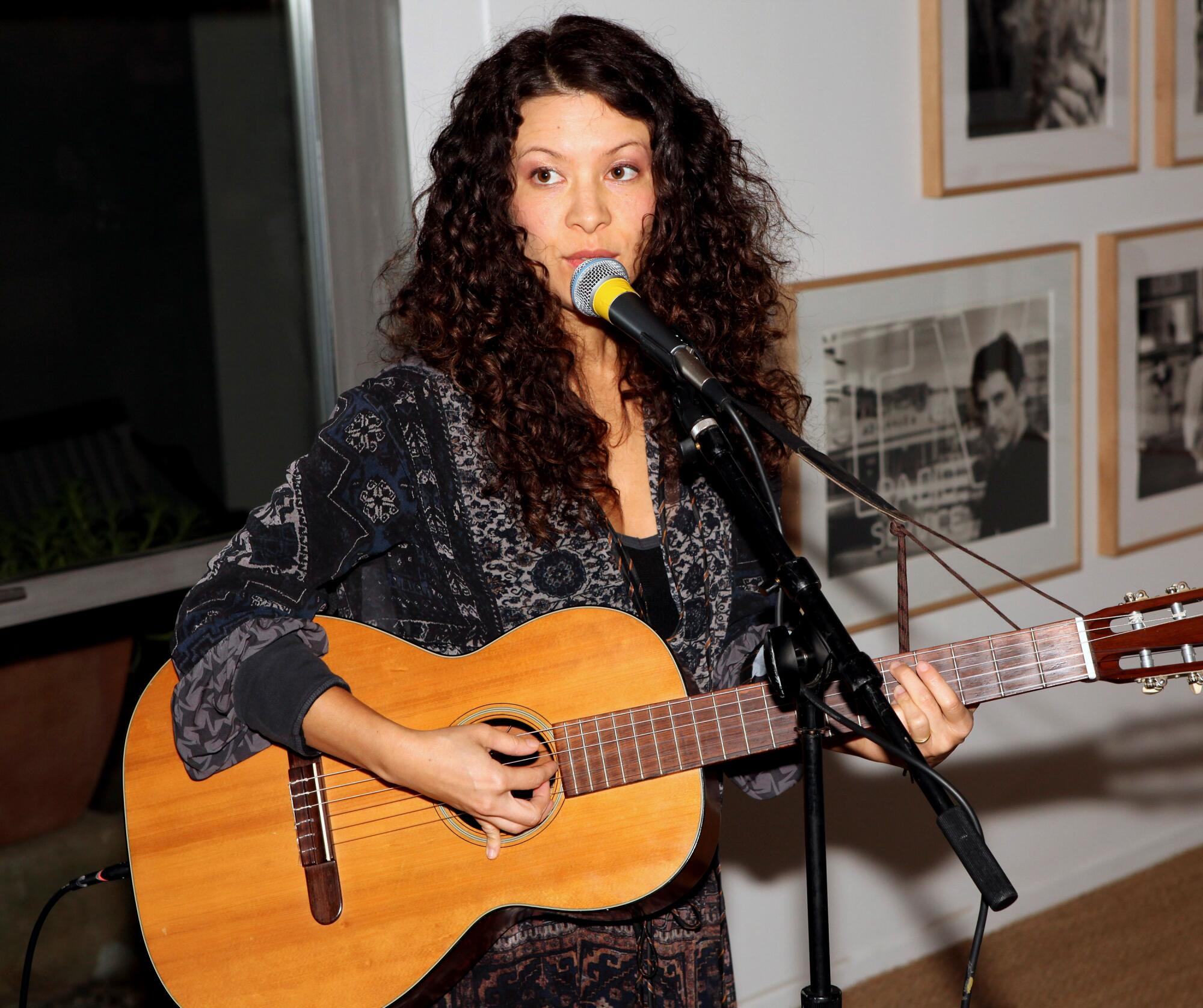 Musician Mia Doi Todd performing in 2012.