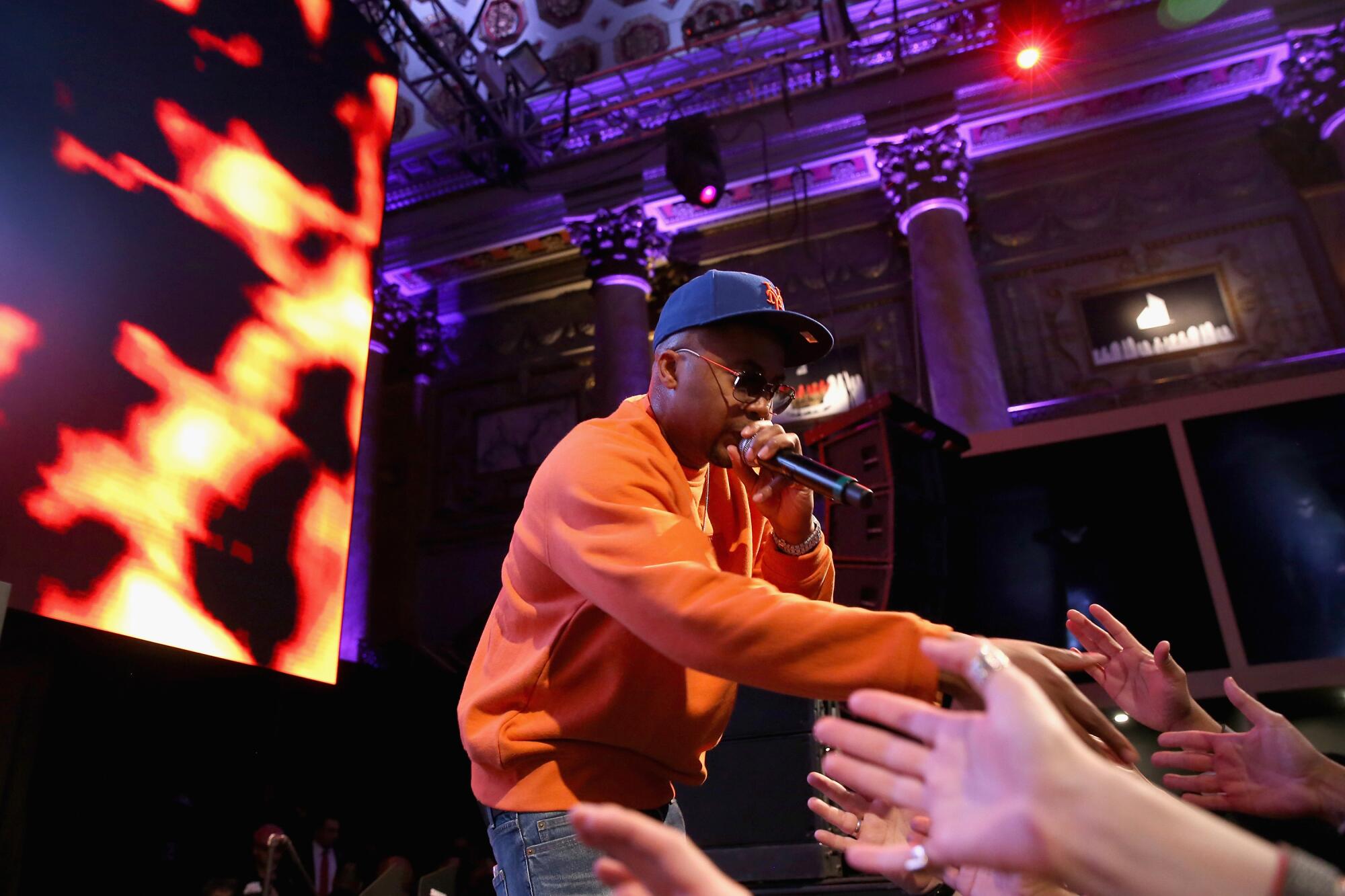 Nas performs in New York City in 2018.
