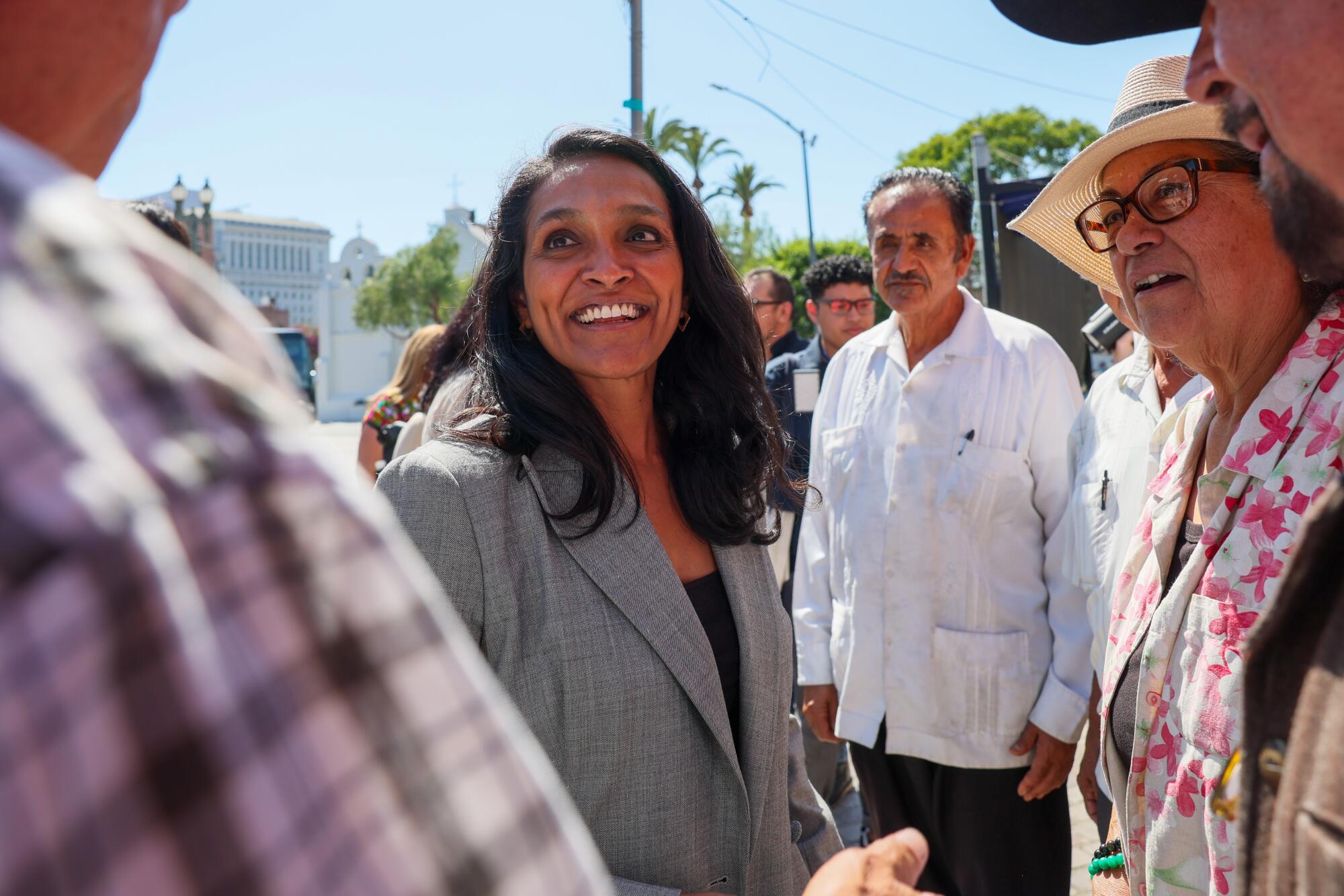 Nithya Raman on Olvera Street