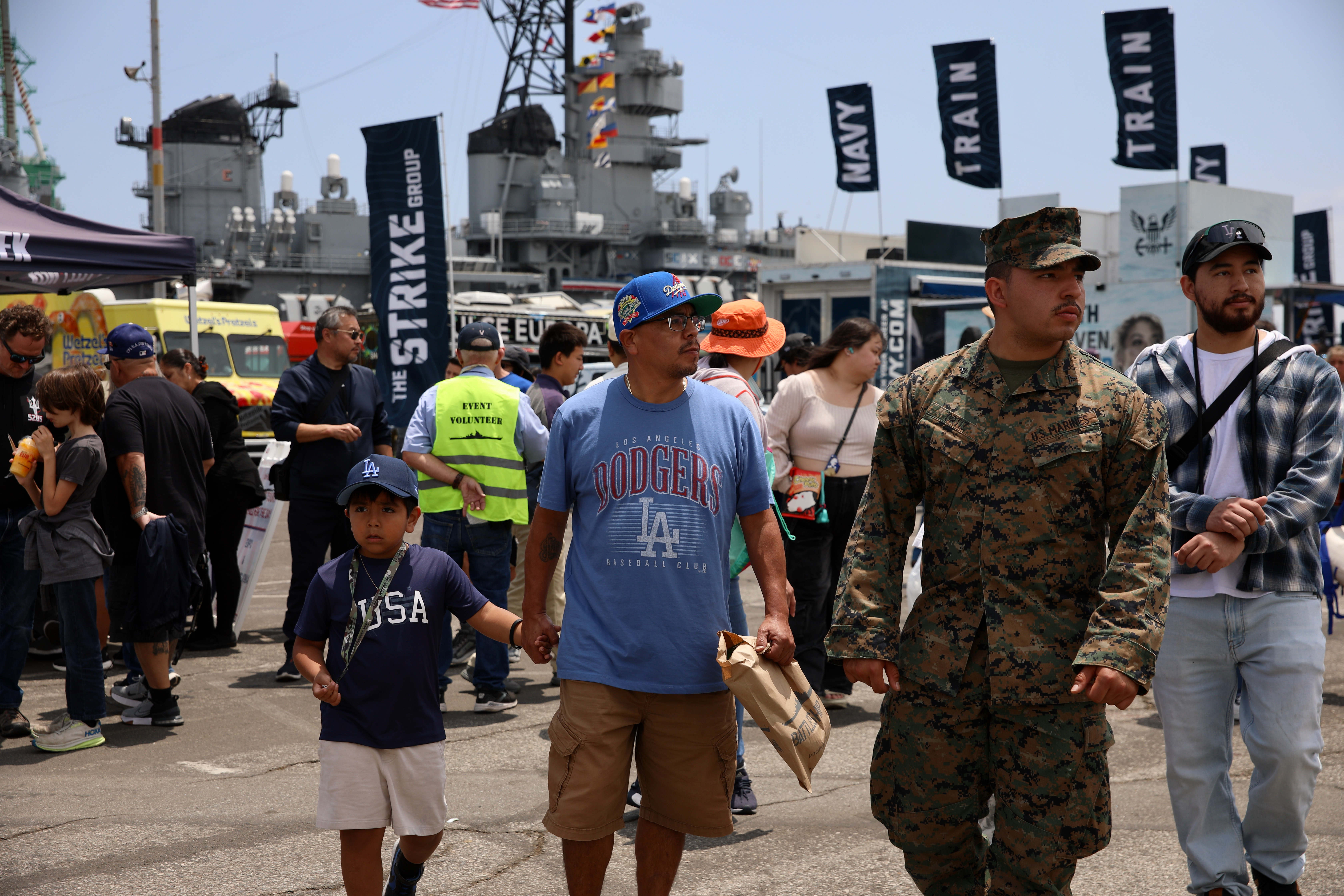 Large crowds attend the 10th annual L.A. Fleet Week in...