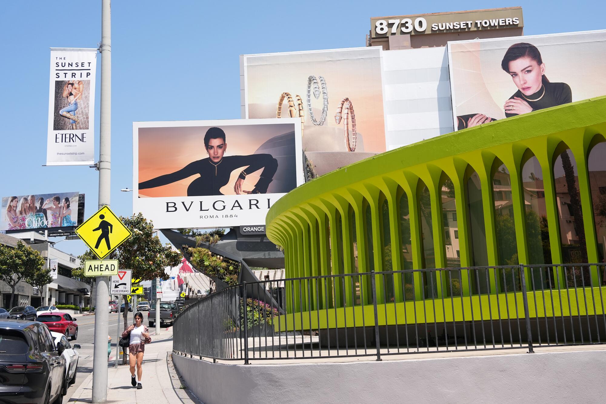 Taking a walk down Sunset Boulevard in West Hollywood.