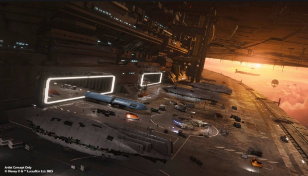 Concept art of a Bespin destination created for Millennium Falcon: Smugglers Run in Star Wars: Galaxy's Edge at Disneyland. (Courtesy of Disneyland)