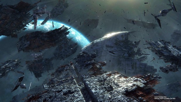 Concept art of a Endor destination created for Millennium Falcon: Smugglers Run in Star Wars: Galaxy's Edge at Disneyland. (Courtesy of Disney)