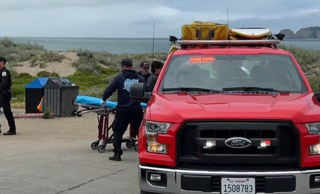 Fisherman hospitalized after sneaker wave hits S.F.’s Baker Beach