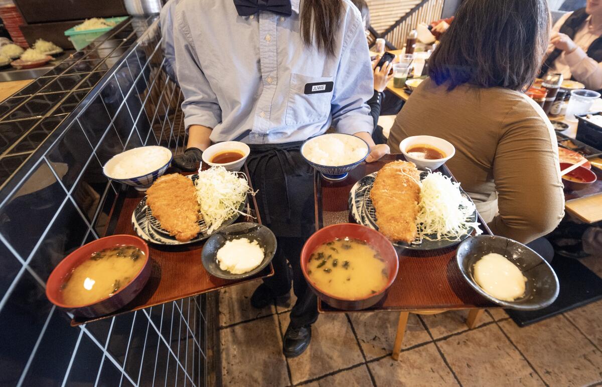 Wagyu katsu sets served during lunchtime at Ten No Meshi.