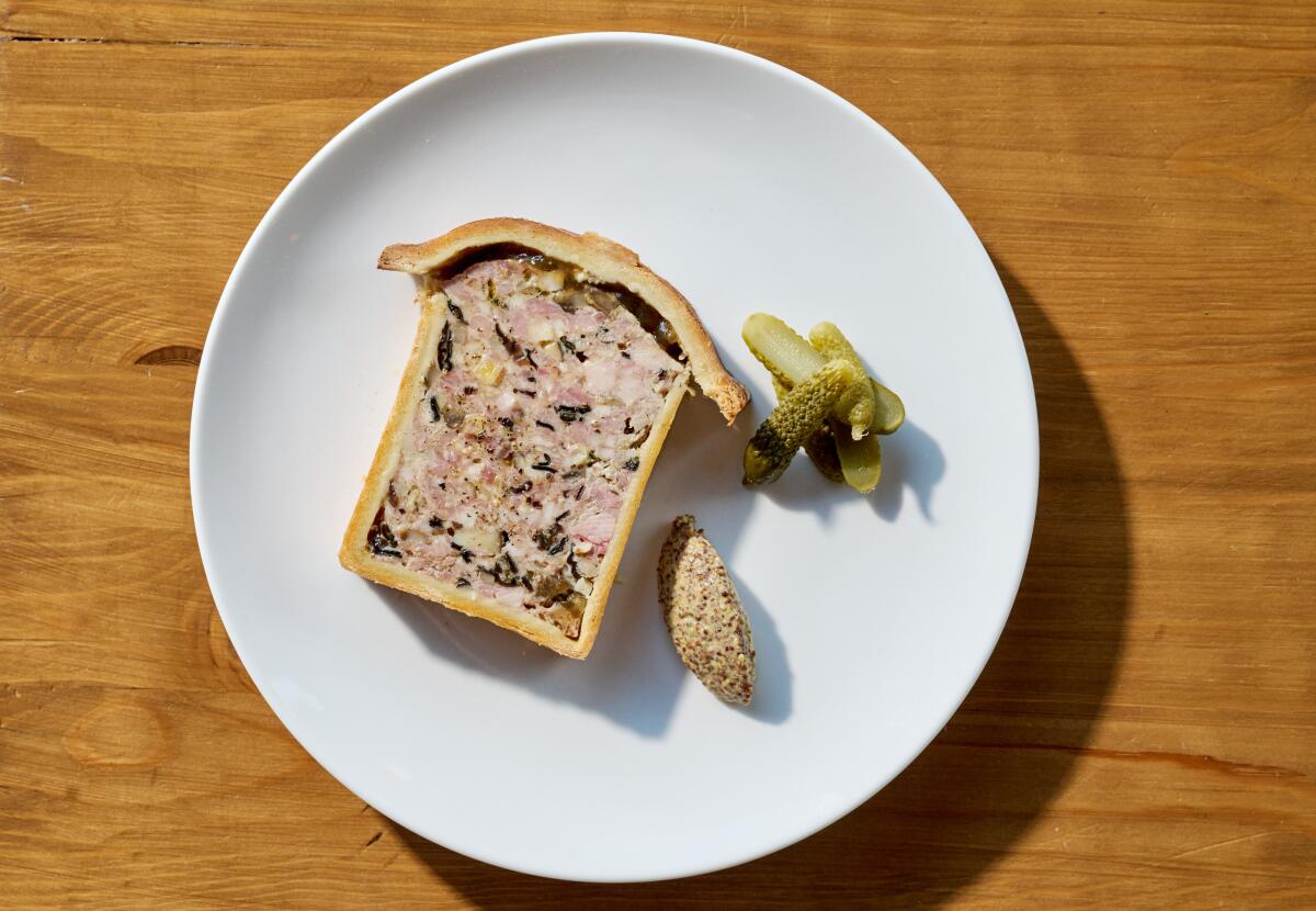 The pâté en croûte at Electric Bleu. It is the best, and possibly only, L.A. restaurant preparing the classic charcuterie.