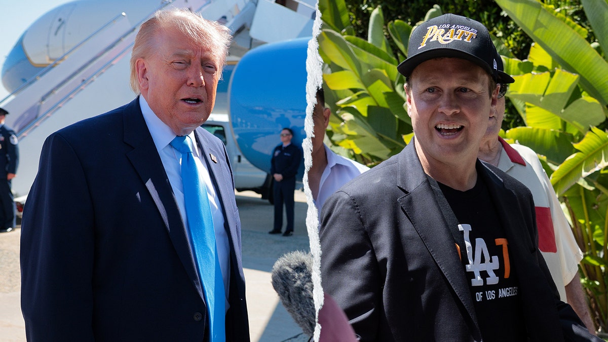 U.S. President Donald Trump and LA Mayoral candidate Spencer Pratt in a split image