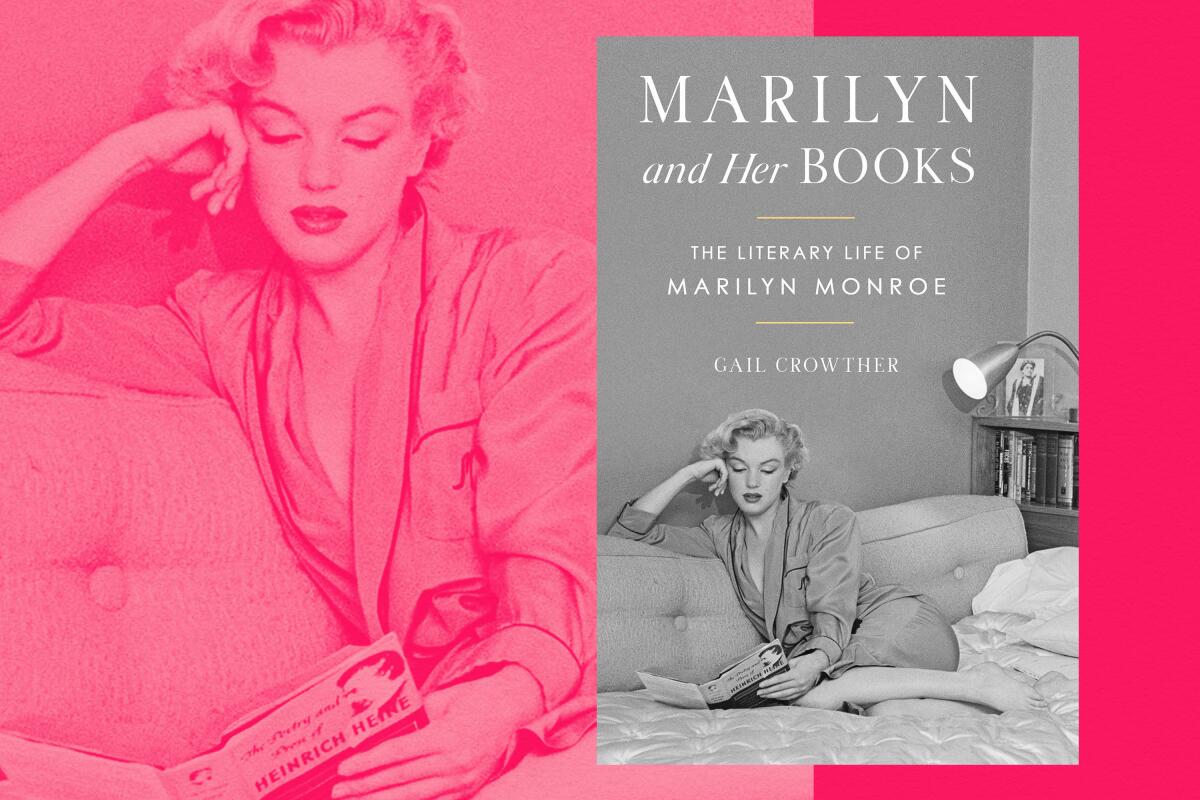 Book jacket for "Marilyn and Her Books: The Literary Life of Marilyn Monroe" by Gail Crowther