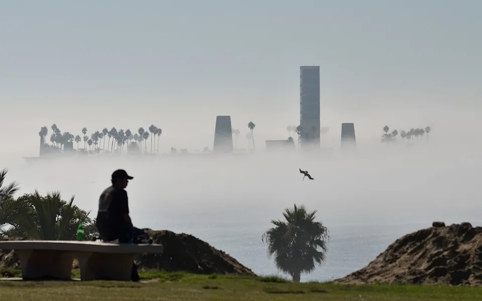 One local interviewed by The LA Local pointed toward the THUMS Islands — the manmade oil islands visible off Long Beach’s coast MediaNews Group via Getty Images