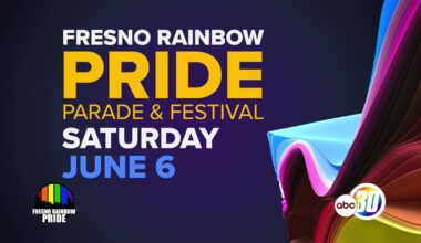36th Annual Fresno Rainbow Pride Parade and Festival on Saturday, June 6, 2026, at 10 am in the Tower District
