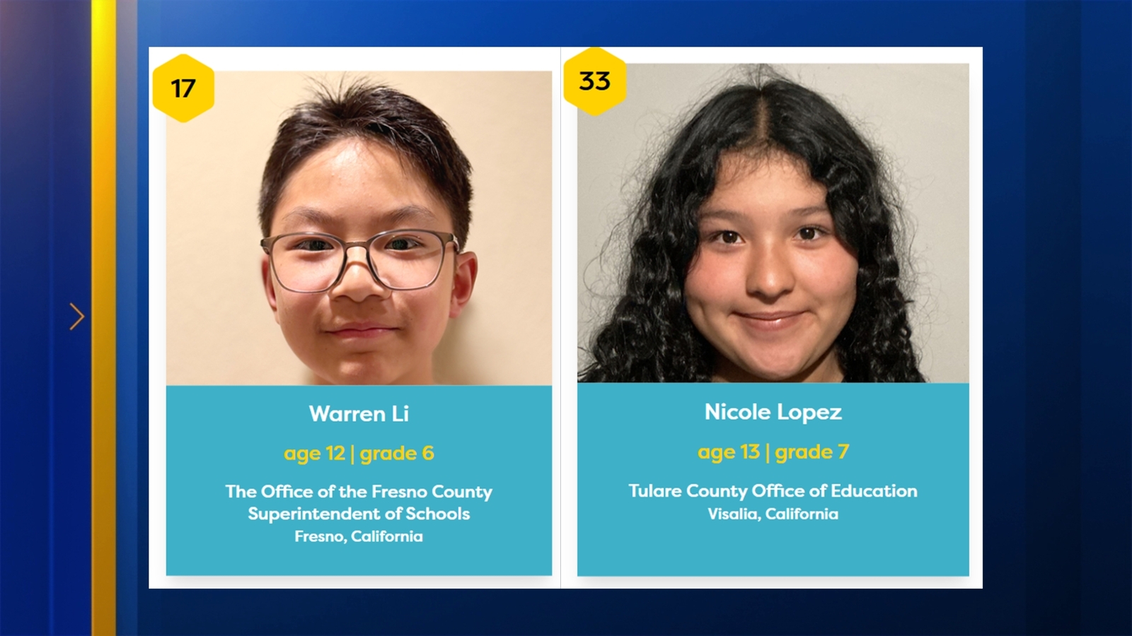 Two Central Valley students advance at Scripps National Spelling Bee