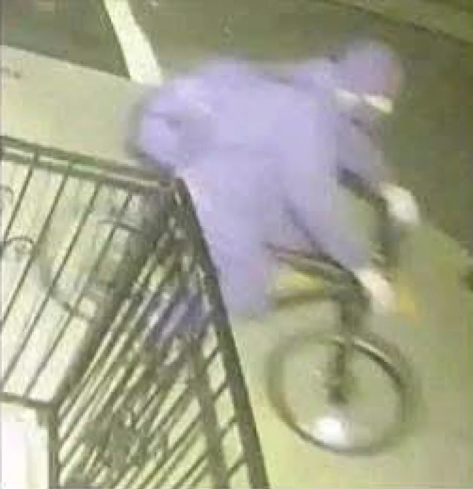 A police notice said the perpetrator was wearing a beanie and mask and arrived on bicycle.
