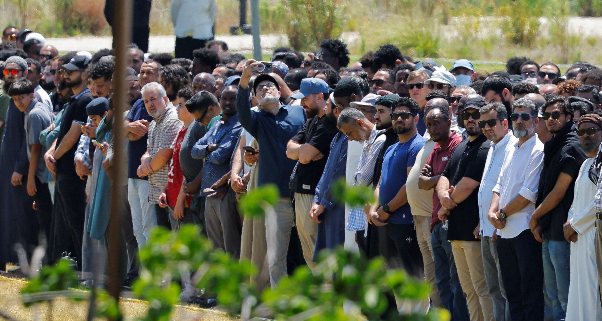 Over 2,000 gather in San Diego to mourn three men killed in mosque attack | Gun Violence News