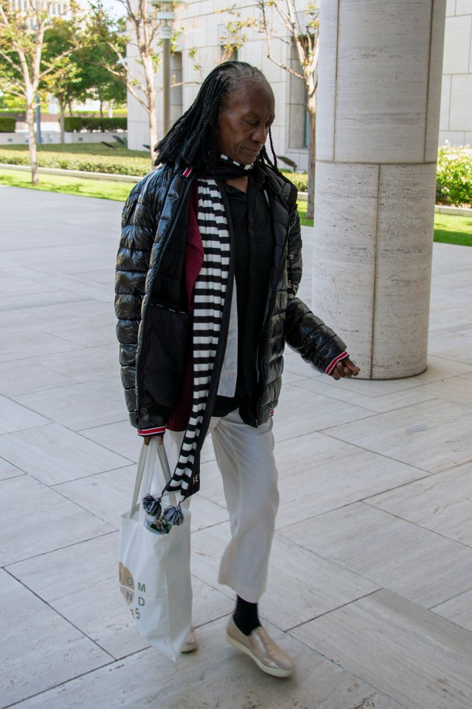 Brenda Lee Brown Armstrong walking into court.