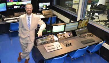 Long Beach High School&rsquo;s Eric Krywe has been instrumental in creating the school&rsquo;s television production studio, helping to design the space more than two decades ago.