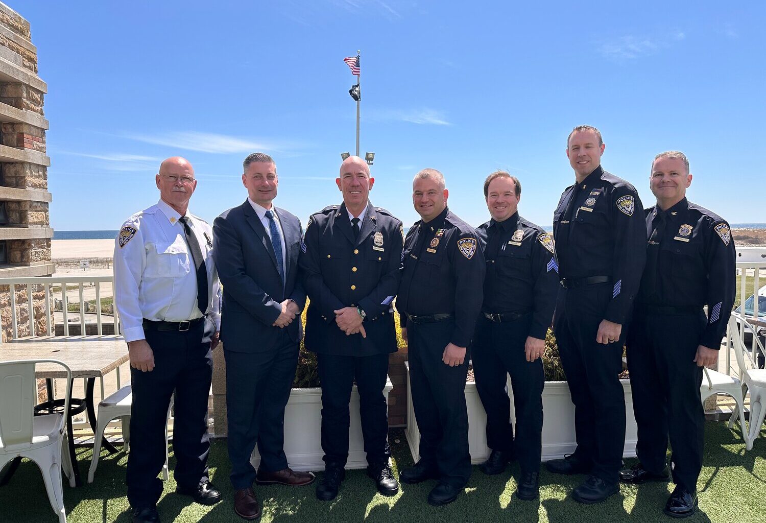 Walter Munsterman, third from left, is known around the Long Beach Police Department for his attention to detail and respectful attitude. After more than 30 years of service, he received a notable recognition.