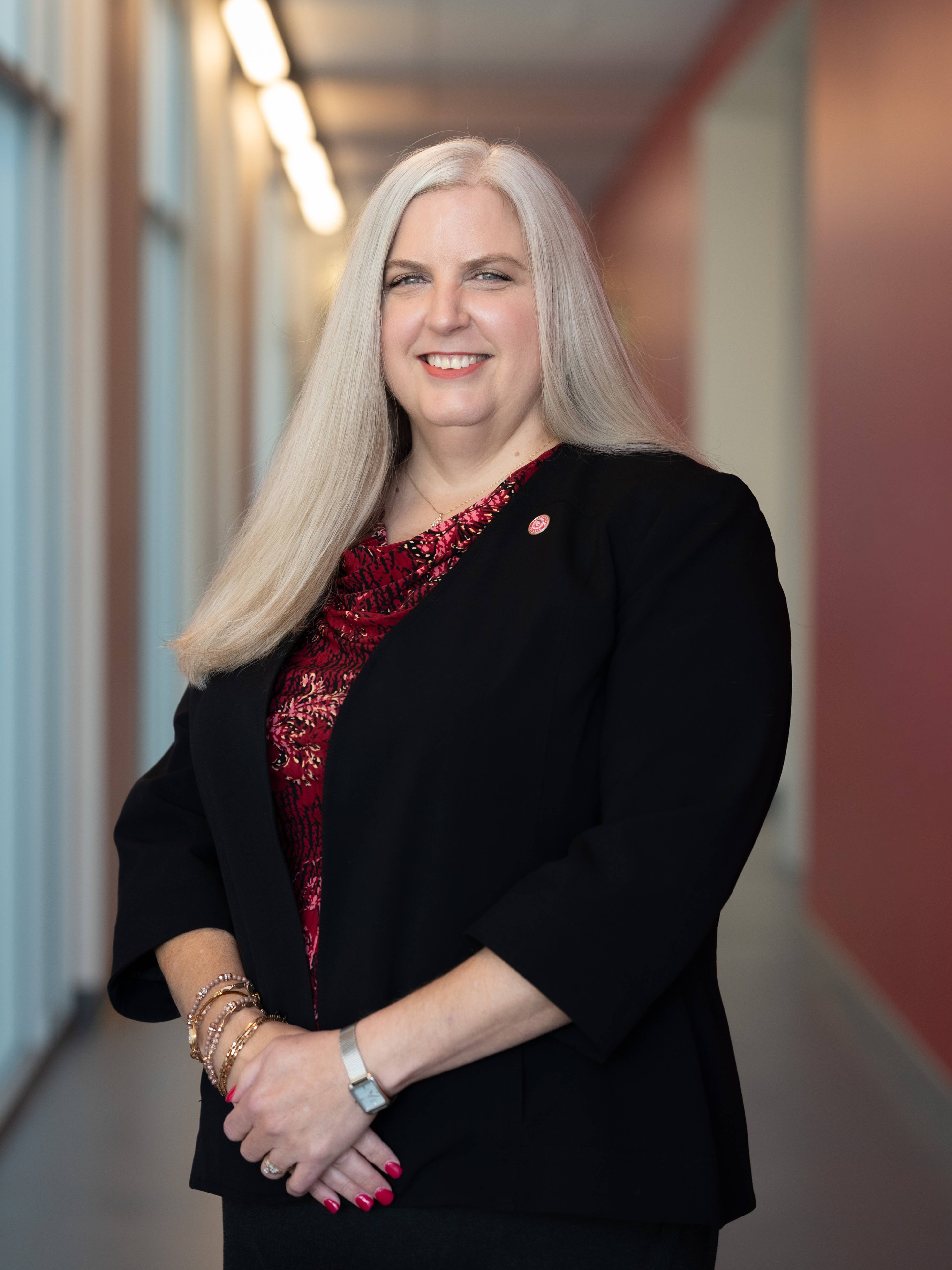 Woman wearing a blazer