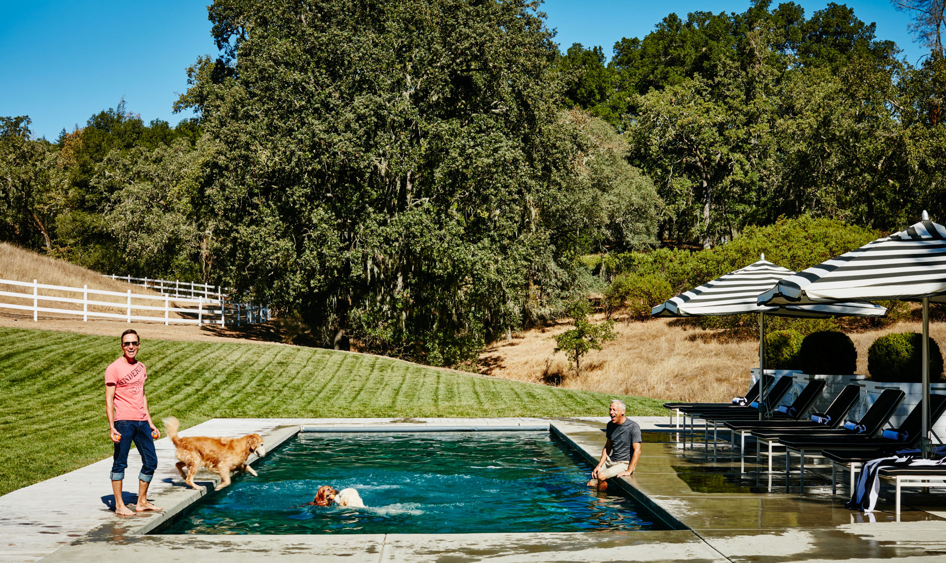 Pool at ranch home