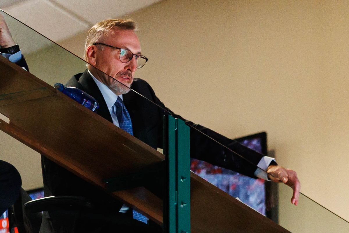 Pat Verbeek of the Anaheim Ducks watches on during an NHL Stanley Cup Playoffs match against the Vegas Golden Knights on May 8, 2026 at Honda Center in Anaheim, California. Pat Verbeek of the Anaheim Ducks watches on during an NHL Stanley Cup Playoffs match against the Vegas Golden Knights on May 8, 2026 at Honda Center in Anaheim, California.