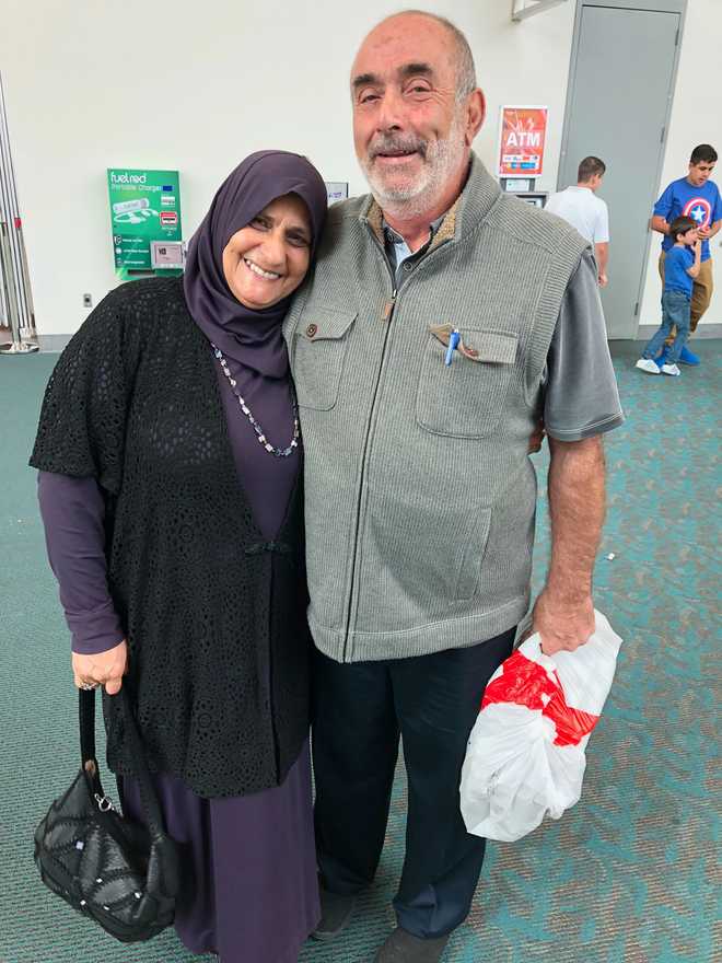 Mansour Kaziha This undated photo provided by Yasser Kaziha shows his father, Mansour Kaziha, right, who died in the Monday, May 18, 2026 shooting at a San Diego mosque, and his mother, Sabah Kaziha. (Yasser Kaziha via AP)