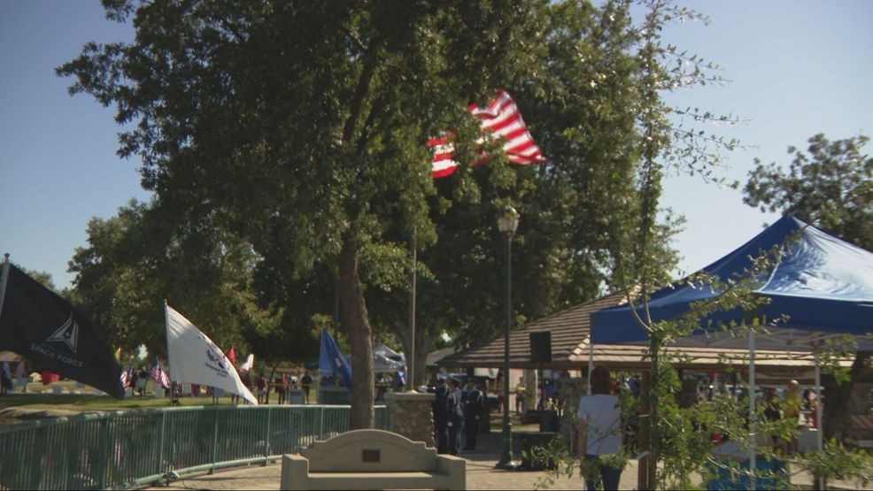 The Thousand Flags event at the Park at River Walk on Monday, May 25, 2026. PHOTO: KBAK/KBFX