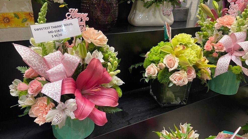 One of the many floral arrangements you can pre-order or walk in to purchase for Mother's Day at Log Cabin Florist. The arrangement pictured is called "Sweetest Thanks" PHOTO: KBAK/KBFX